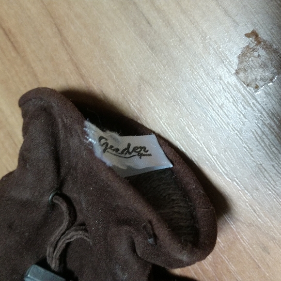 AC DOESKIN LEATHER Wool Lined Tasseled CHOCOLATE Gloves NWOT - Picture 6 of 6